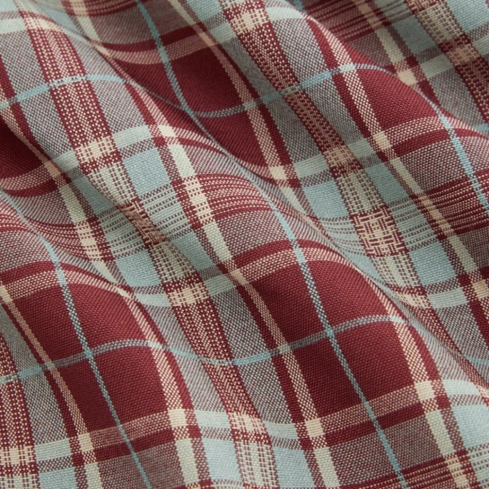 Cider Mid Rise Tartan Lettuce Trim Wrap Skirt Burgundy NWT Size Large - Picture 6 of 8